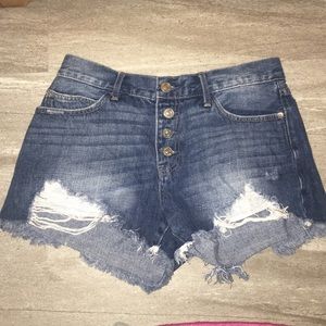 Distressed Jean shorts